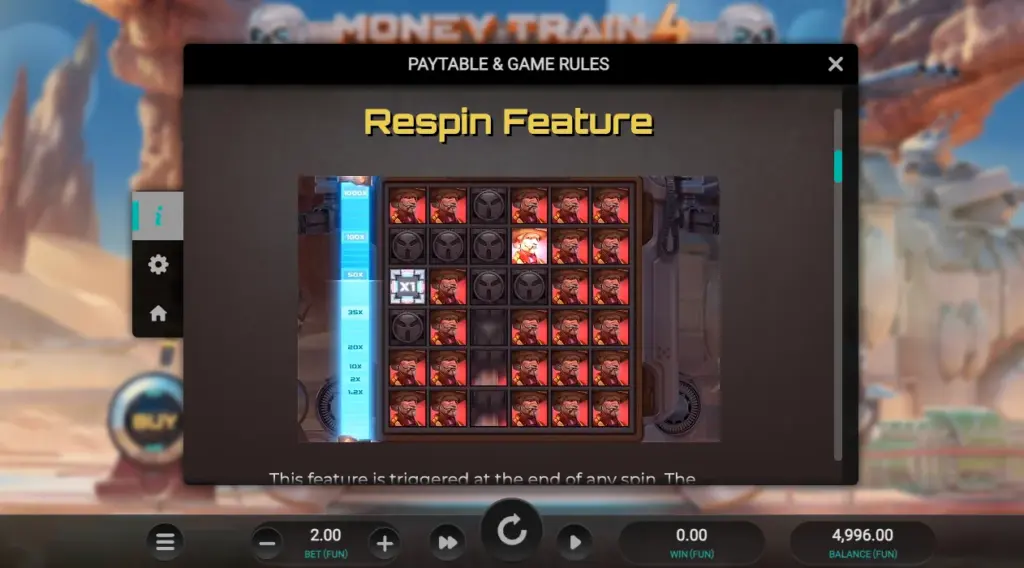 Bonus buy feature in action